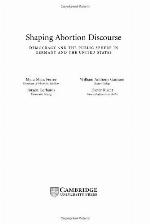 Shaping abortion discourse : democracy and the public sphere in Germany and the United States