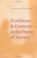 Traditions and contexts in the poetry of Horace