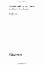 Dynamics of language contact : English and immigrant languages