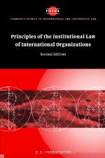 Principles of the Institutional Law of International Organizations