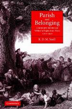 Parish and belonging : community, identity and welfare in England and Wales, 1700-1950