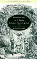 Introduction to the Art of Singing by Johann Friedrich Agricola
