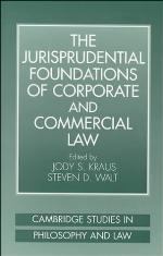 The Jurisprudential Foundations of Corporate and Commercial Law
