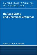 Italian Syntax and Universal Grammar
