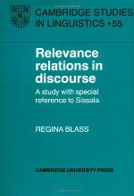 Relevance Relations in Discourse