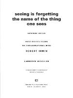 Seeing Is Forgetting the Name of the Thing One Sees