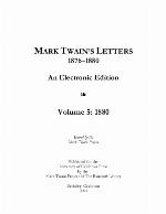 Mark Twain's Letters 1876-1880