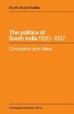 The Politics of South India 1920-1937