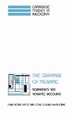 The Grammar of Meaning