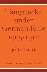 Tanganyika Under German Rule 1905 1912