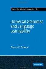 Universal Grammar and Language Learnability