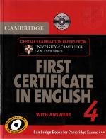 Cambridge First Certificate in English 4 with Answers