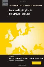 Personality Rights in European Tort Law