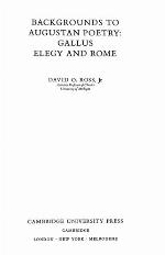 Backgrounds To Augustan Poetry