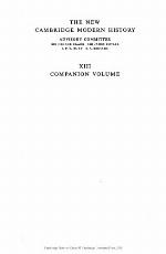 The New Cambridge Modern History