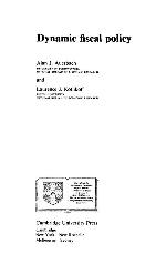 Dynamic Fiscal Policy