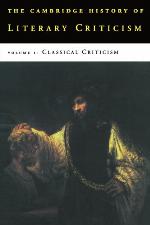 The Cambridge History of Literary Criticism, Volume 1