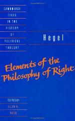 Elements of the Philosophy of Right