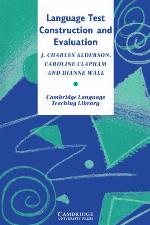 Language Test Construction and Evaluation