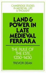 Land and Power in Late Medieval Ferrara