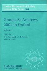 Groups St Andrews 2001 in Oxford