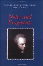 Notes and Fragments (Works of Immanuel Kant in Translation)