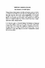 Writing America Black