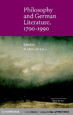 Philosophy And German Literature, 1700 1990
