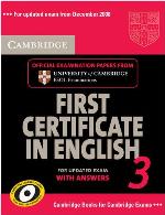 Cambridge First Certificate In English 3 For Updated Exam Self Study Pack (Student's Book With Answers And Audio C Ds)