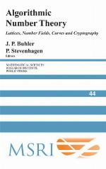 Algorithmic Number Theory