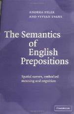 The Semantics of English Prepositions