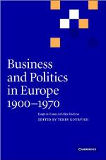 Business and Politics in Europe, 1900-1970