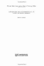 Languages and Communities in Early Modern Europe