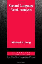 Second Language Needs Analysis