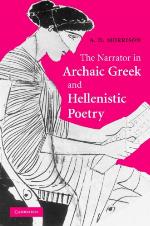 The Narrator in Archaic Greek and Hellenistic Poetry