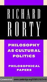 Philosophy as Cultural Politics
