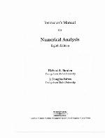Numerical Analysis Instructor's Manual