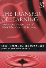 The Transfer Of Learning Participants' Perspectives Of Adult Education And Training