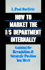 How to Market the I/S Department Internally