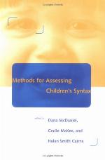 Methods for assessing children's syntax