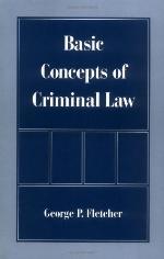 Basic concepts of criminal law