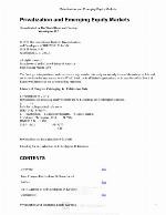 Privatization and Emerging Equity Markets