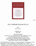 The World Bank economic review. Vol. 13, No. 2, May 1999.
