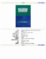 Foundations of vacuum science and technology