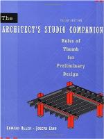 The architect's studio companion : rules of thumb for preliminary design