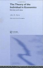 The Theory of the Individual in Economics