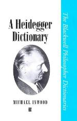 A Heidegger Dictionary