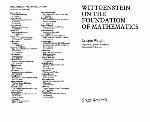 Wittgenstein On The Foundations Of Mathematics