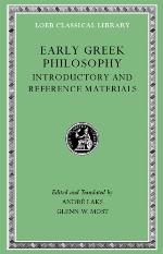 Early Greek Philosophy, Volume I