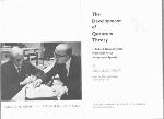 Development Of Quantum Theory